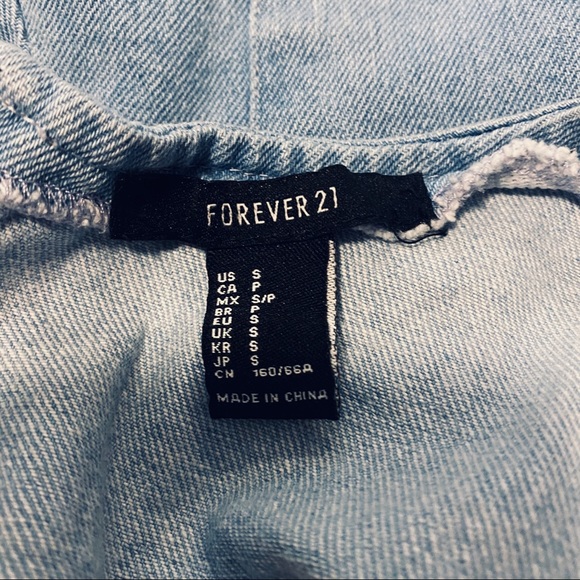 Forever 21 Deep V-Neck Denim Romper - Picture 4 of 4